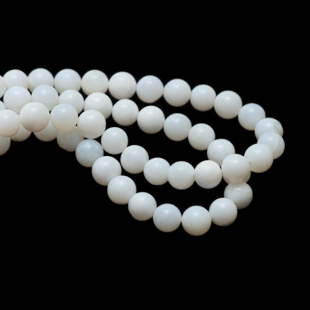 White Opal Smooth Round Balls