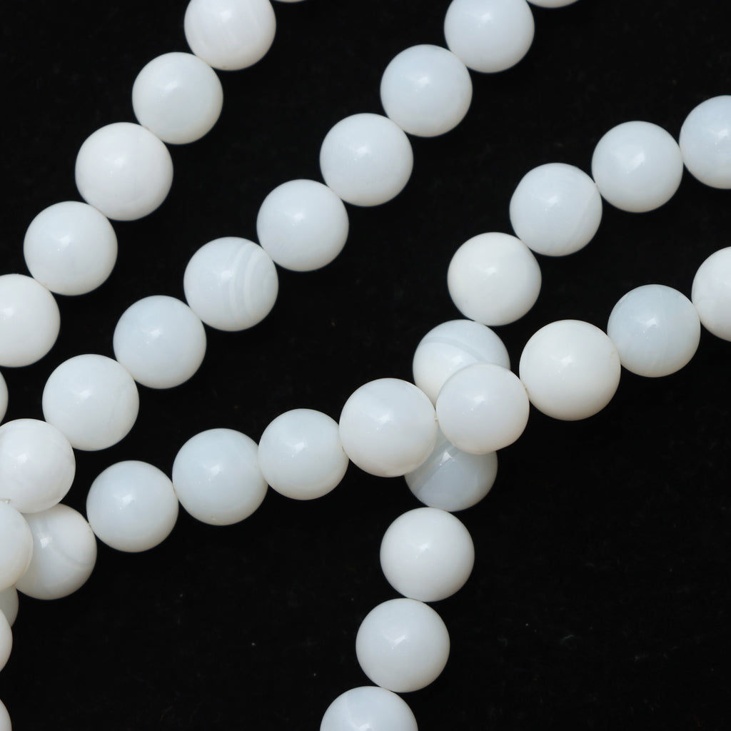 White Opal Smooth Round Balls