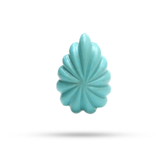 Natural Turquoise Pear Carving Loose Gemstone, 20x29 mm, Turquoise Jewelry Handmade Gift for Women, 1 Piece