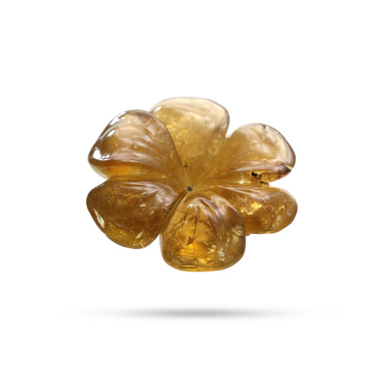 Natural Tourmaline Flower Carving Loose Gemstone, 32x32 mm, Tourmaline Jewelry Handmade Gift For Women, 1 Piece