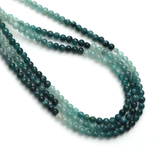 Grandidierite Smooth Round Beads, 4 mm, Grandidierite Jewelry Making Beads, 16 Inches Full Strand, Price Per Strand