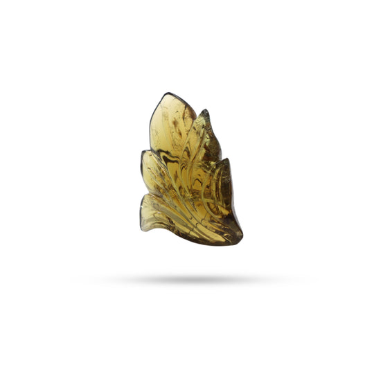 Natural Tourmaline Leaf Carving Loose Gemstone, 17x24 mm, Tourmaline Jewelry Handmade Gift For Women, 1 Piece