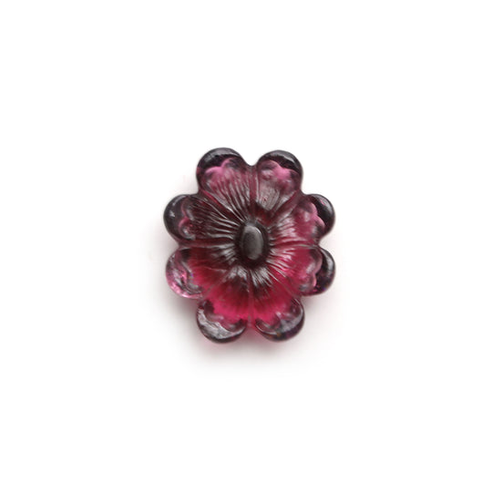 Natural Tourmaline Flower Carving Loose Gemstone, 20x23 mm, Tourmaline Jewelry Making Gemstone , 1 Piece