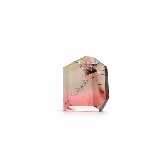 バイカラートルマリンファセットオーガニックルースジェムストーン、16x20 mm、トルマリンジュエリーメイキングジェムストーン、1個