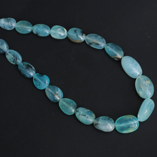 Peru Opal Smooth Tumble Beads, 5.5x7 mm to 12x16 mm, Opal Jewelry Making Beads, 18 Inches Full Strand, Price Per Strand