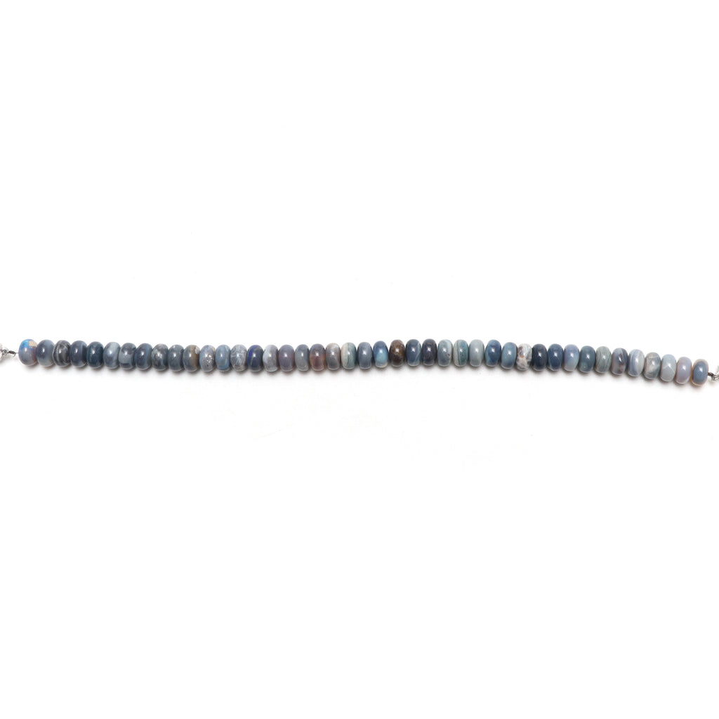Calibrated Natural Australian Opal Smooth Rondelle Beads, 8 mm, Australian Opal Handmade Gift for Women, 8 Inches Strand, Price Per Strand - National Facets, Gemstone Manufacturer, Natural Gemstones, Gemstone Beads