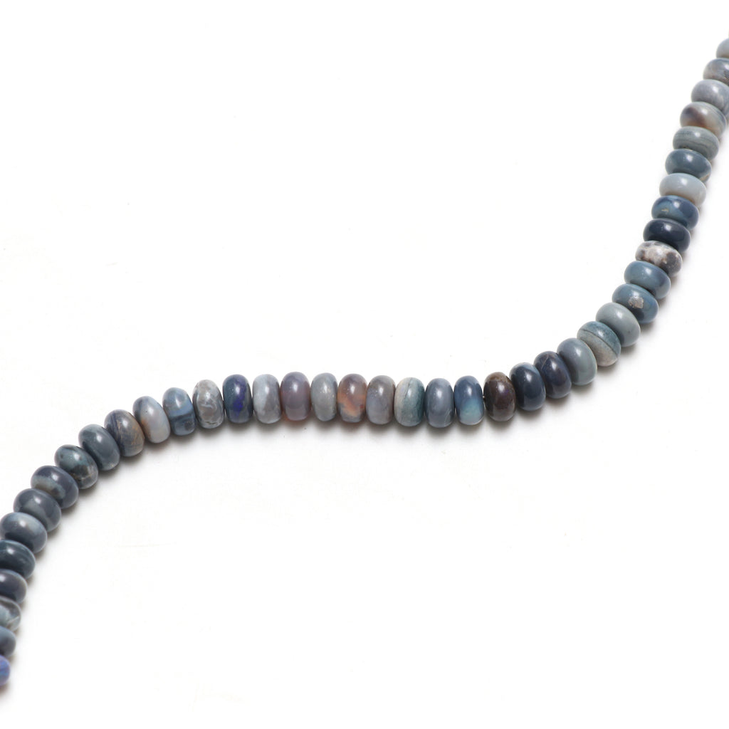 Calibrated Natural Australian Opal Smooth Rondelle Beads, 8 mm, Australian Opal Handmade Gift for Women, 8 Inches Strand, Price Per Strand - National Facets, Gemstone Manufacturer, Natural Gemstones, Gemstone Beads