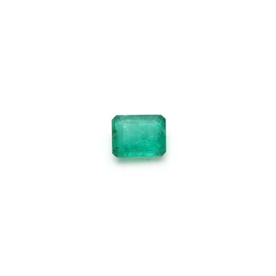 Natural Emerald Faceted Rectangle Loose Gemstone, 7x9 mm, Emerald Jewelry Making Gemstone, 1 Piece