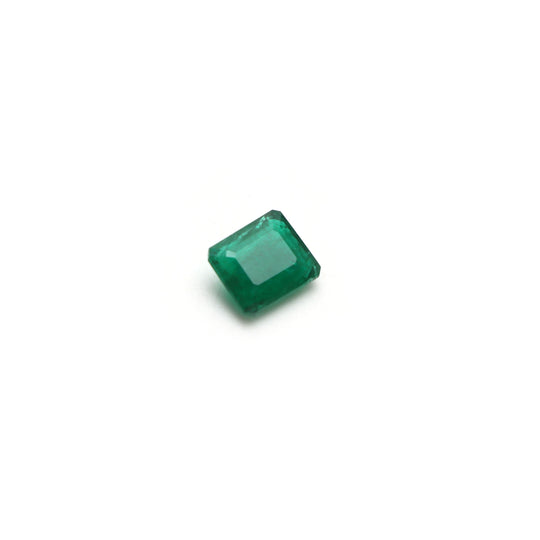 Natural Emerald Faceted Rectangle Loose Gemstone, 8x9.5 mm, Emerald Jewelry Making Gemstone, 1 Piece