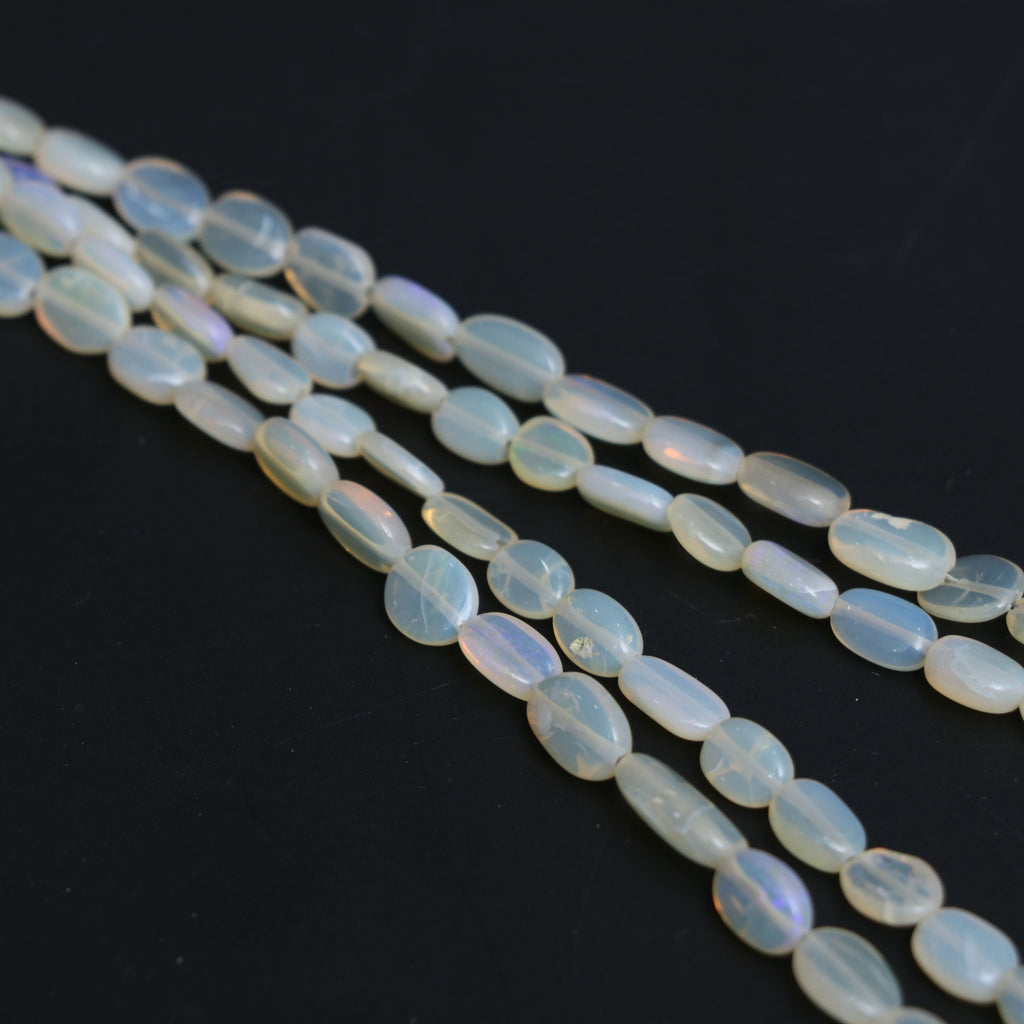 Natural Ethiopian Opal Smooth Nuggets Beads, 4.5x5.5 mm to 7x9.5 mm, 18 Inches Full Strand, Price Per Strand - National Facets, Gemstone Manufacturer, Natural Gemstones, Gemstone Beads, Gemstone Carvings