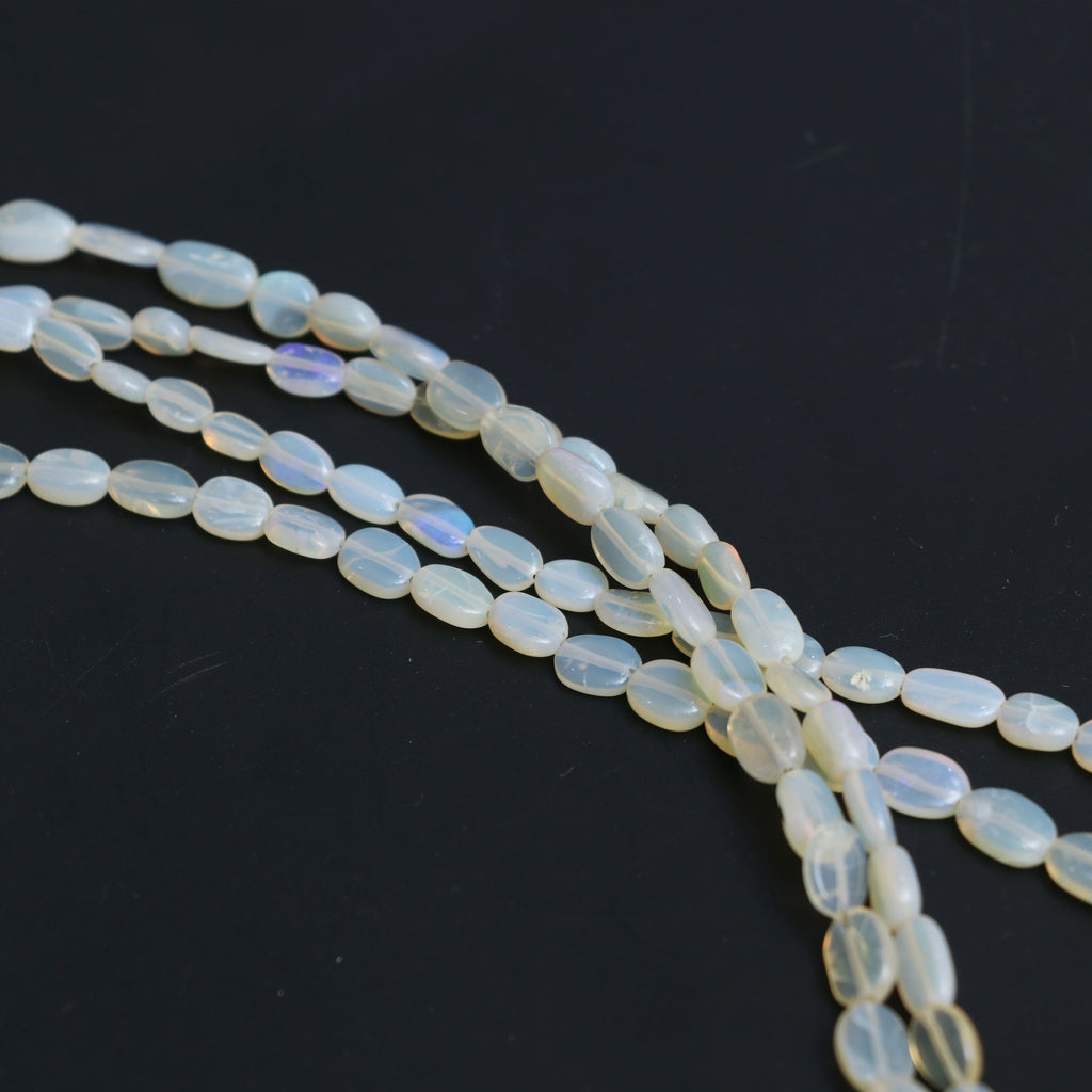 Natural Ethiopian Opal Smooth Nuggets Beads, 4.5x5.5 mm to 7x9.5 mm, 18 Inches Full Strand, Price Per Strand - National Facets, Gemstone Manufacturer, Natural Gemstones, Gemstone Beads, Gemstone Carvings