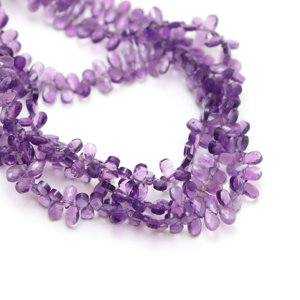 Amethyst Faceted Pears Beads