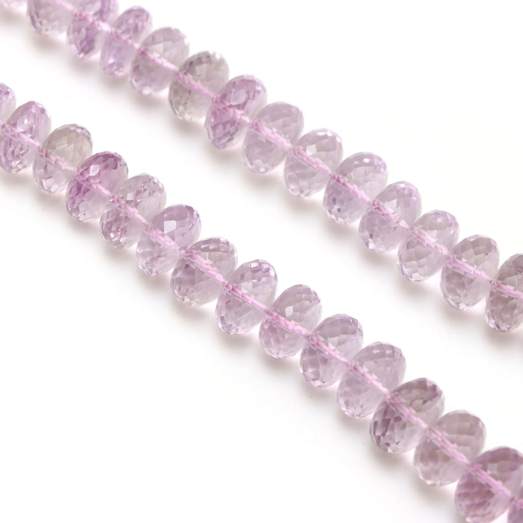 Amethyst Faceted Rondelle Beads