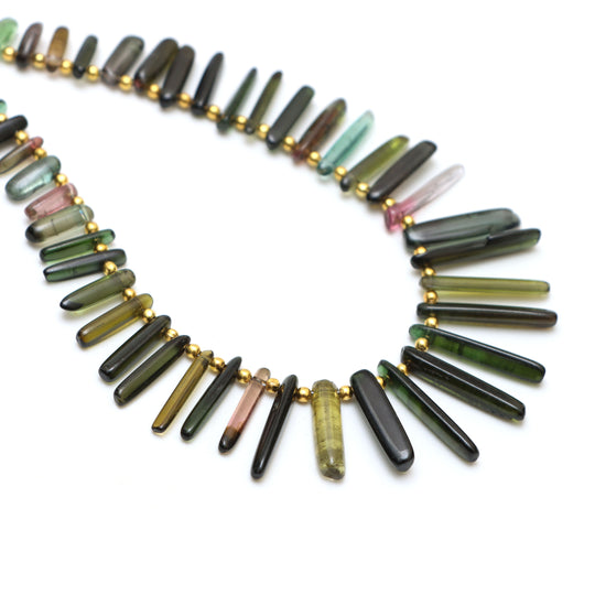 Multi Tourmaline Smooth Chips Beads, 3x7 mm To 4x23 mm, Multi Tourmaline Necklace, October Birthstone, 16 Inch Full Strand, Price Per Strand