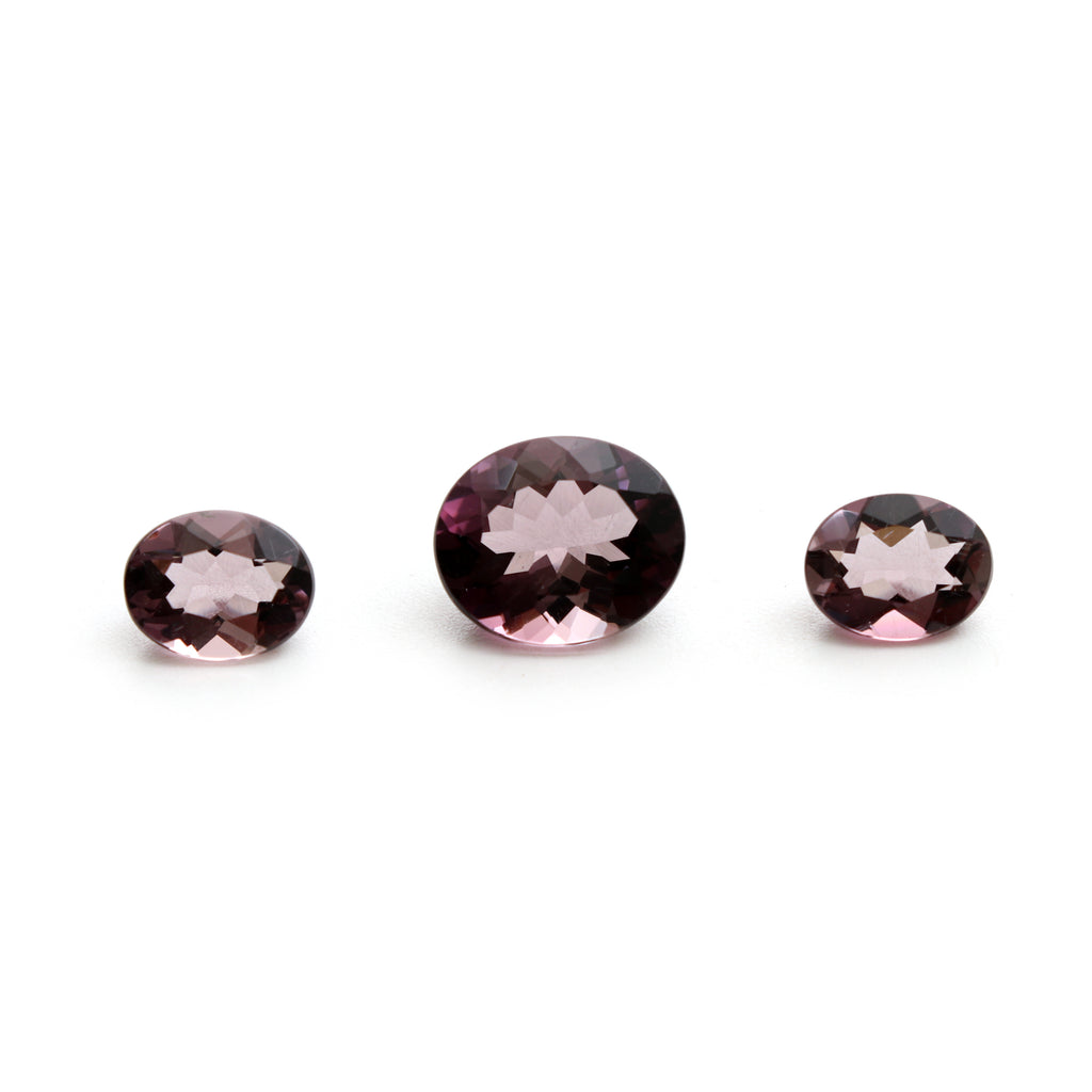 Natural Purple Scapolite Faceted Oval Loose Gemstone, Scapolite Jewelry, Checker Cut Oval Gemstone, Handmade Gift for Women, Set of 3 Pieces - National Facets, Gemstone Manufacturer, Natural Gemstones, Gemstone Beads