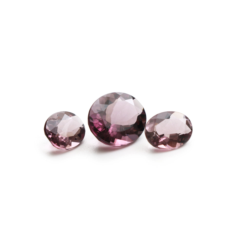 Natural Purple Scapolite Faceted Oval Loose Gemstone, Scapolite Jewelry, Checker Cut Oval Gemstone, Handmade Gift for Women, Set of 3 Pieces - National Facets, Gemstone Manufacturer, Natural Gemstones, Gemstone Beads