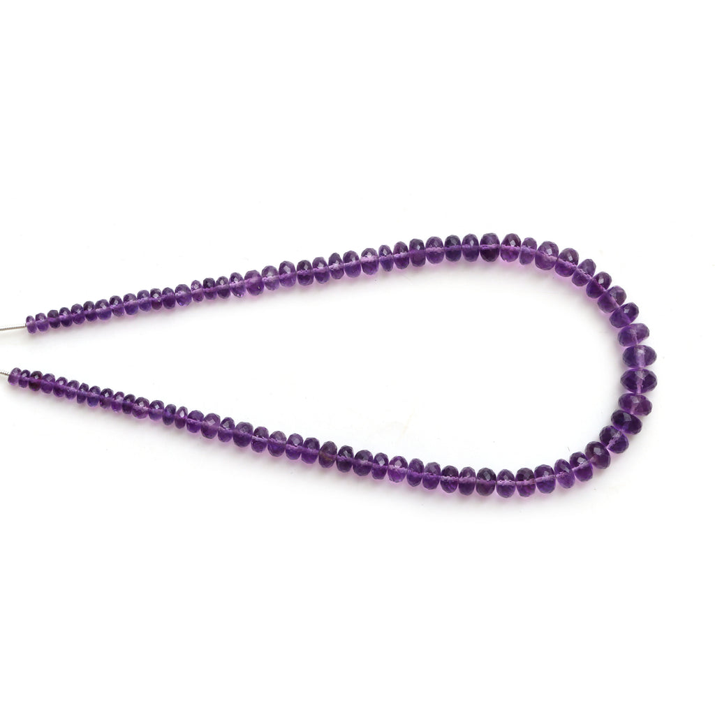 Amethyst Faceted Rondelle Beads