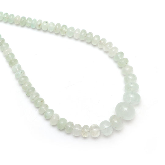 Green Beryl Smooth Rondelle Beads, 3.5 mm to 13 mm, Green Beryl Jewelry Making Beads, 18 Inches Full Strand, Price Per Strand