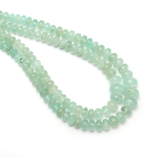 Green Beryl Smooth Rondelle Beads, 4.5 mm to 10 mm, Green Beryl Jewelry Making Beads, 18 Inches Full Strand, Price Per Strand