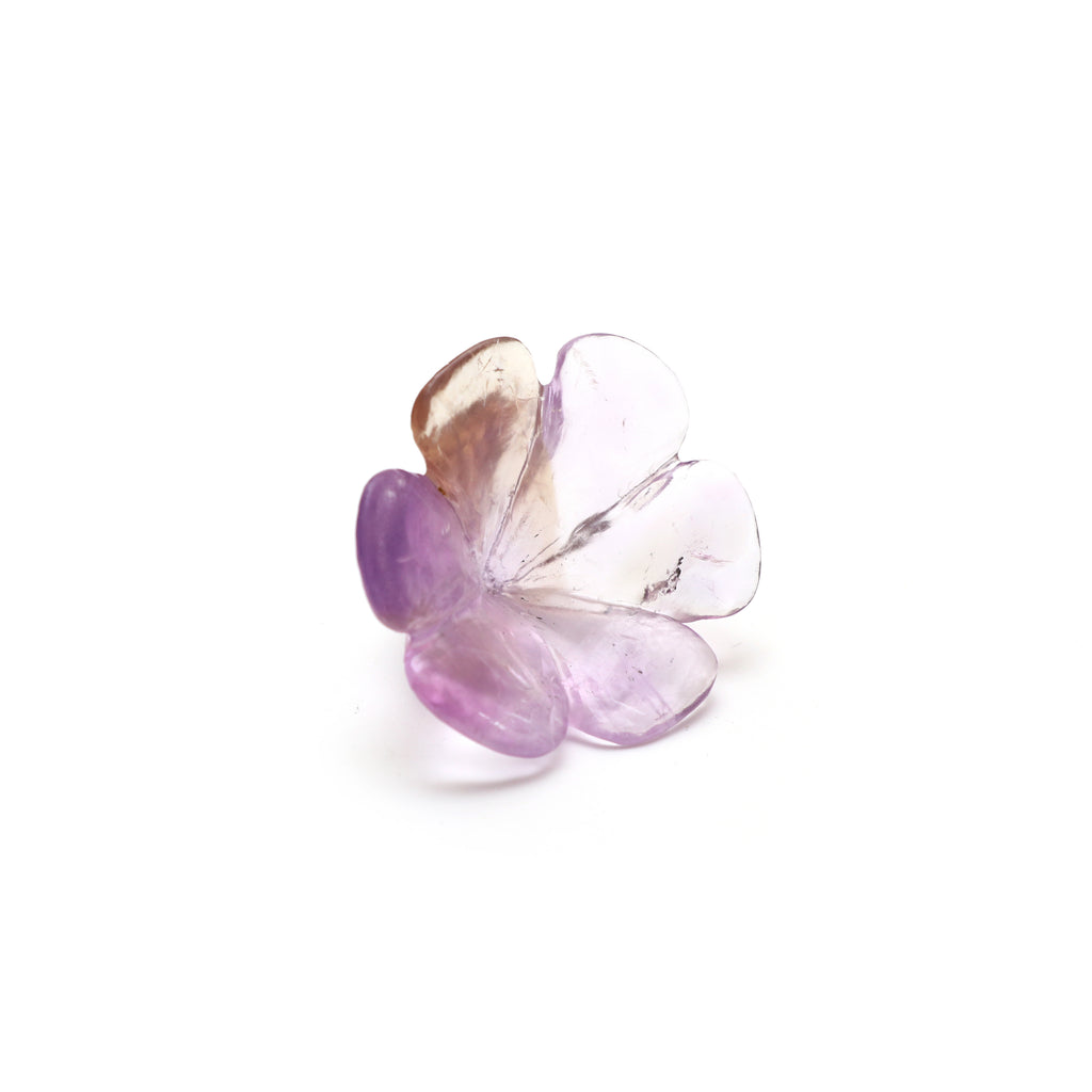Natural Ametrine Flower Carving Loose Gemstone, 33.5x36 mm, Ametrine Jewelry Handmade Gift for Women, 1 Piece - National Facets, Gemstone Manufacturer, Natural Gemstones, Gemstone Beads, Gemstone Carvings