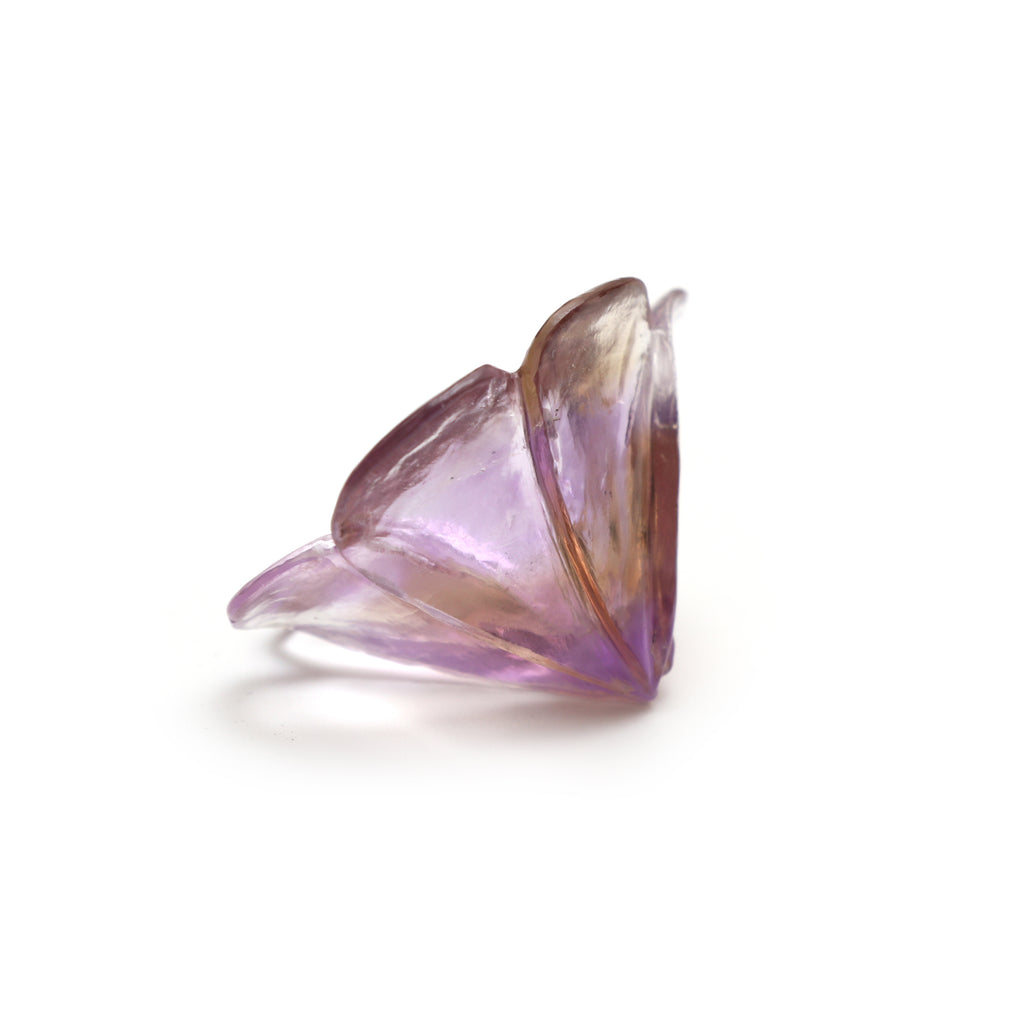 Natural Ametrine Flower Carving Loose Gemstone, 36x39 mm, Ametrine Jewelry Handmade Gift for Women, 1 Piece - National Facets, Gemstone Manufacturer, Natural Gemstones, Gemstone Beads, Gemstone Carvings