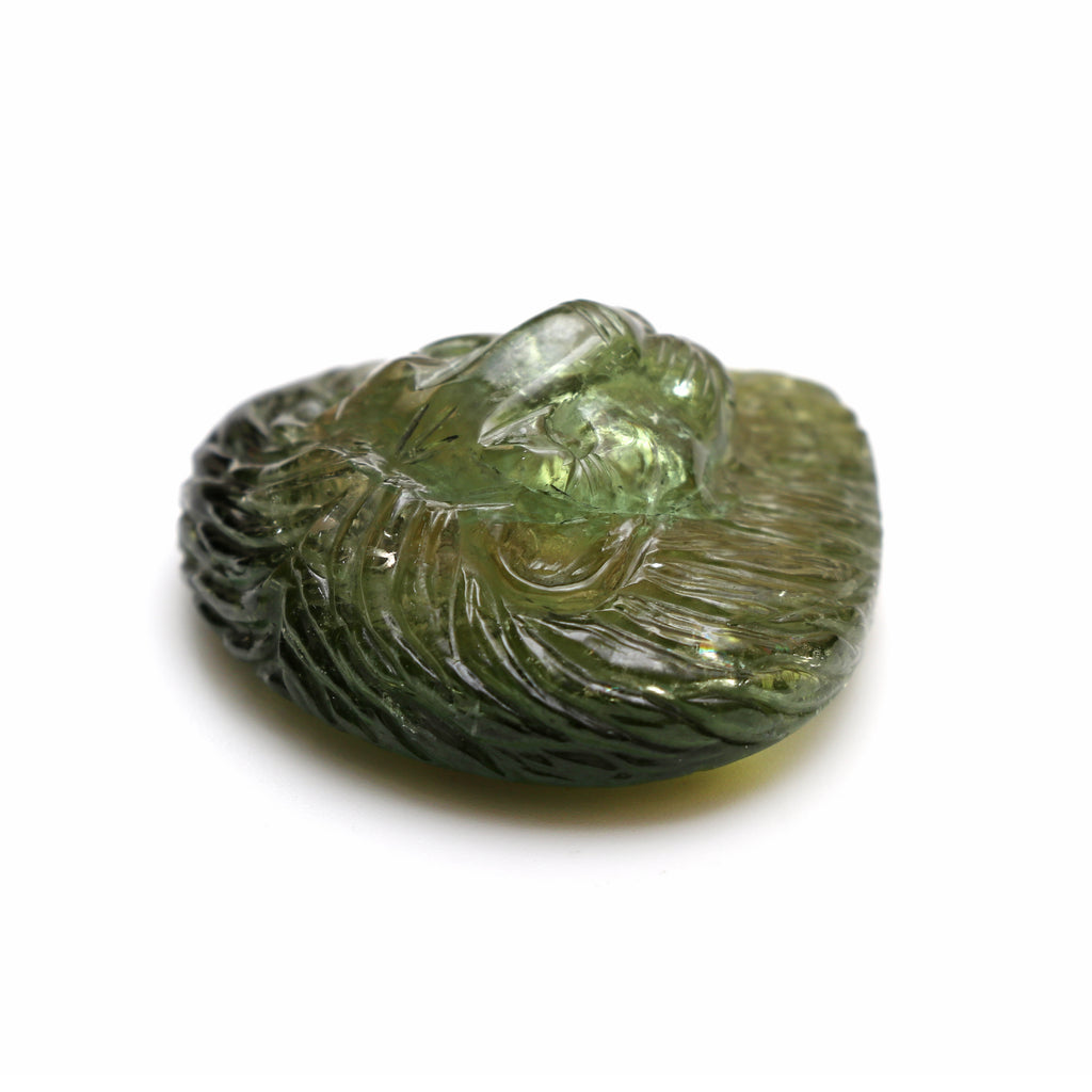 Natural Green Tourmaline Heart Carving Loose Gemstone, 40x40 mm, Green Tourmaline Heart Carving Loose Gemstone, 1 Piece - National Facets, Gemstone Manufacturer, Natural Gemstones, Gemstone Beads, Gemstone Carvings