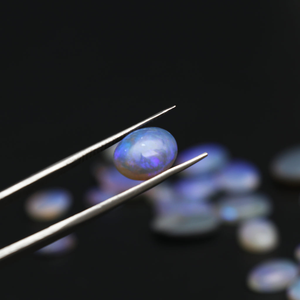 Natural Australian Opal Smooth Oval Loose Gemstone, Australian Opal Cabochon, 5x7 mm to 11x15.5 mm, Smooth Cabochon Gemstone, 24 Pieces - National Facets, Gemstone Manufacturer, Natural Gemstones, Gemstone Beads
