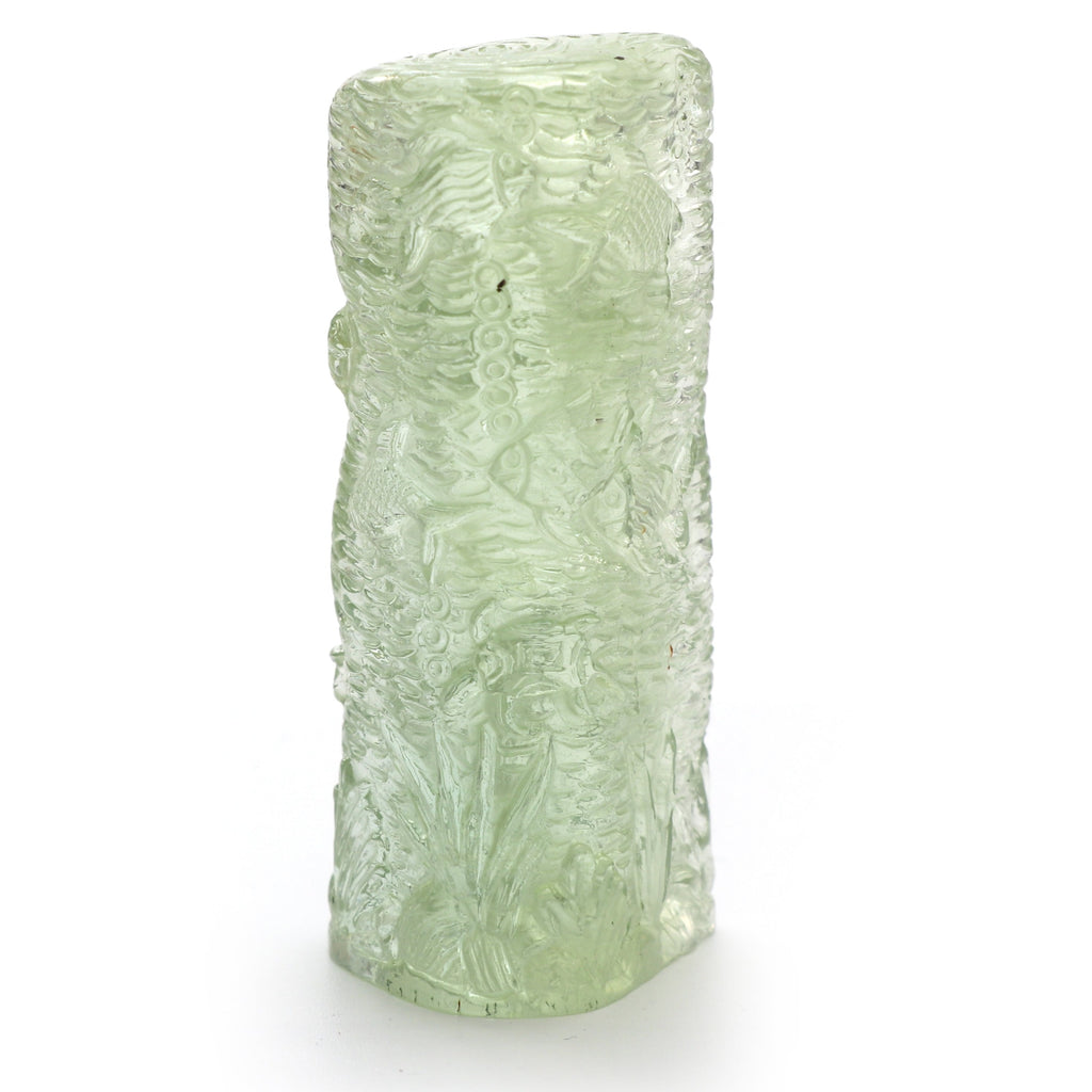 Green Aquamarine Tube Carving Loose Gemstone, 24x65 mm, Green Aquamarine Tube Jewelry Handmade Gift for Women, 1 Piece - National Facets, Gemstone Manufacturer, Natural Gemstones, Gemstone Beads, Gemstone Carvings