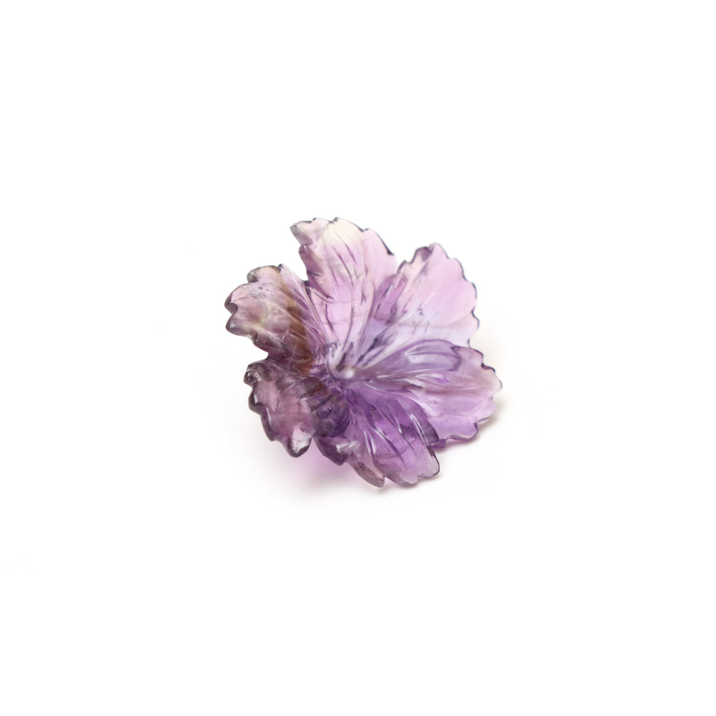 Natural Amethyst Flower Carving Loose Gemstone, 26x29 mm, Amethyst Jewelry Handmade Gift for Women, 1 Piece - National Facets, Gemstone Manufacturer, Natural Gemstones, Gemstone Beads, Gemstone Carvings