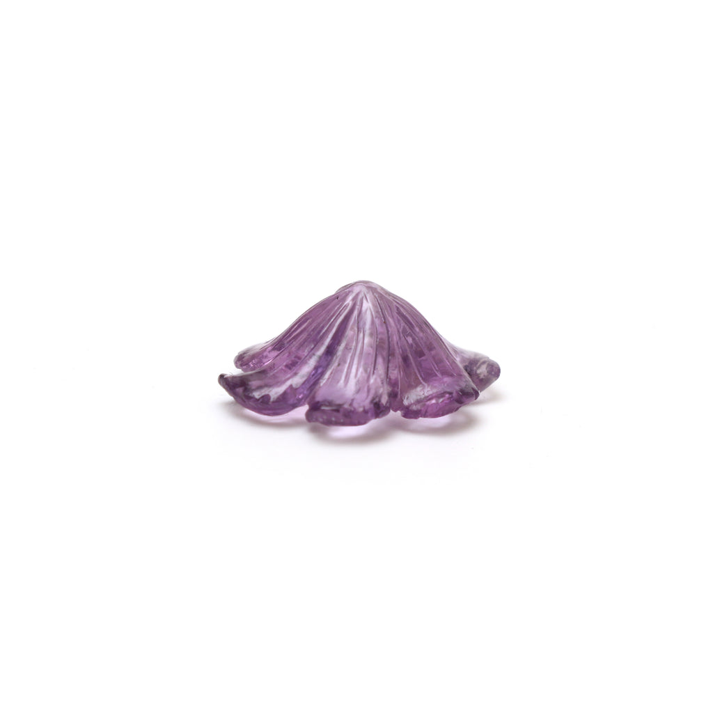 Natural Amethyst Flower Carving Loose Gemstone, 17x25 mm, Amethyst Jewelry Handmade Gift for Women, 1 Piece - National Facets, Gemstone Manufacturer, Natural Gemstones, Gemstone Beads, Gemstone Carvings