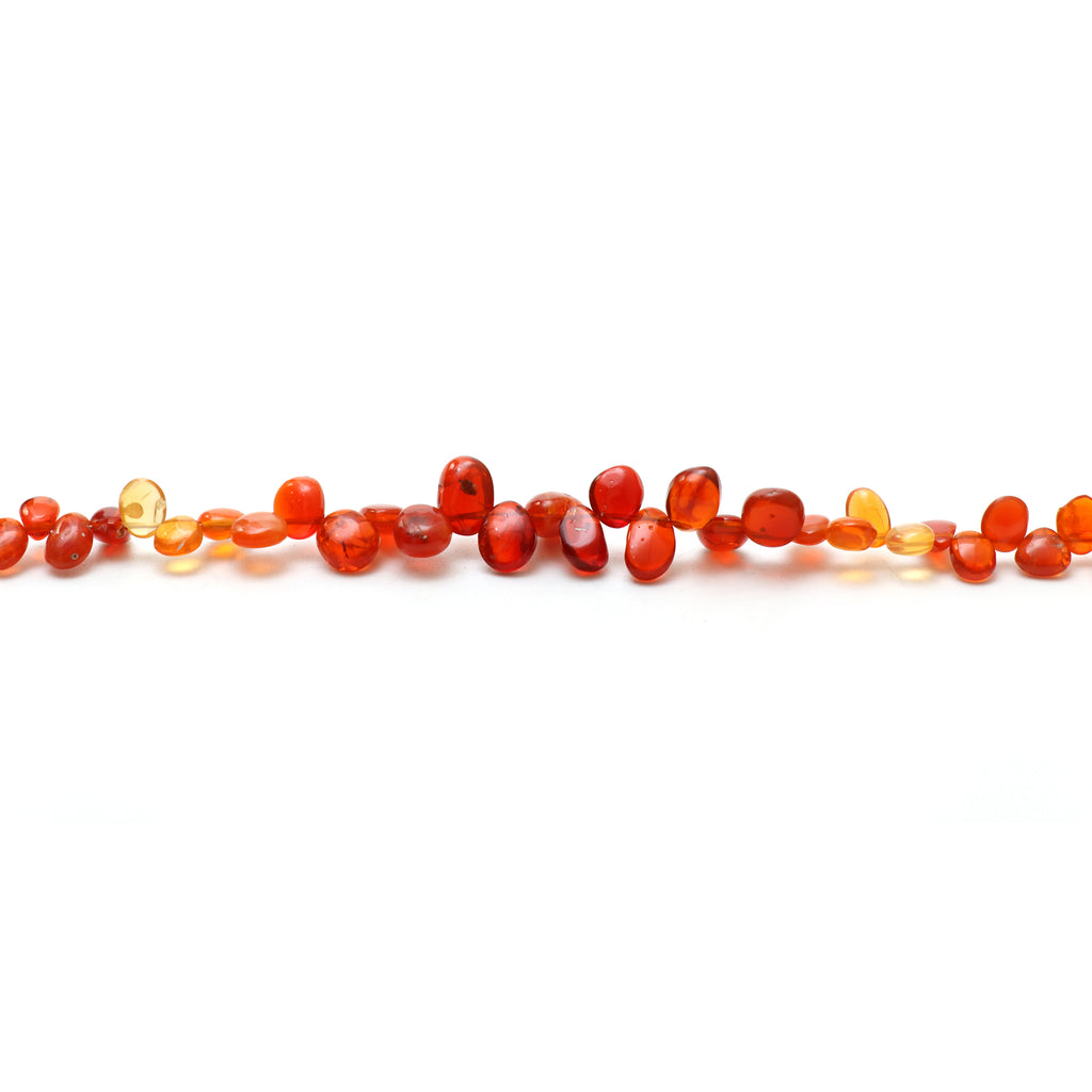 Mexican Fire Opal Smooth Oval Beads, 4x5.5 mm to 6.5x10.5 mm, Fire Opal Jewelry Handmade Gift for Women, 9 Inches strand, Price Per Strand - National Facets, Gemstone Manufacturer, Natural Gemstones, Gemstone Beads, Gemstone Carvings