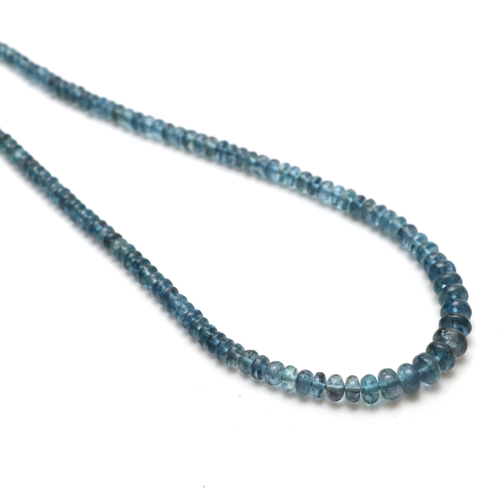 Aquamarine Smooth Rondelle Beads, 3.5 mm to 7.5 mm, Aquamarine Jewelry Handmade Gift for Women, 18 Inches Full Strand, Price Per Strand - National Facets, Gemstone Manufacturer, Natural Gemstones, Gemstone Beads, Gemstone Carvings