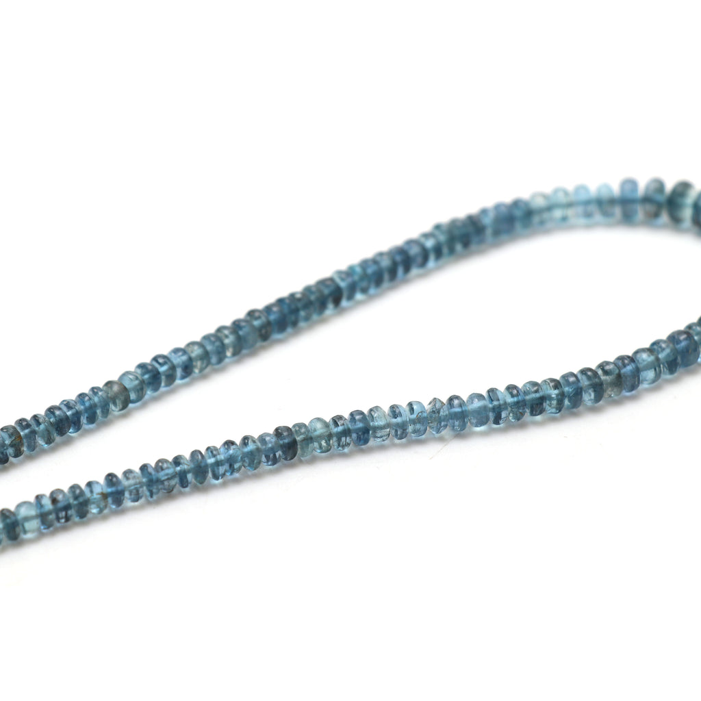 Aquamarine Smooth Rondelle Beads, 3.5 mm to 7.5 mm, Aquamarine Jewelry Handmade Gift for Women, 18 Inches Full Strand, Price Per Strand - National Facets, Gemstone Manufacturer, Natural Gemstones, Gemstone Beads, Gemstone Carvings