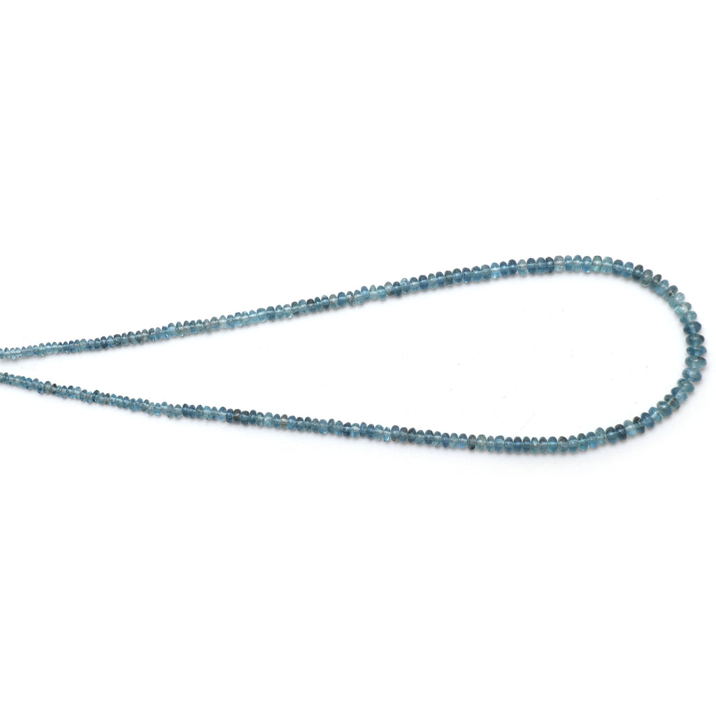 Aquamarine Smooth Rondelle Beads, 3.5 mm to 6.5 mm, Aquamarine Jewelry Handmade Gift for Women, 18 Inches Full Strand, Price Per Strand - National Facets, Gemstone Manufacturer, Natural Gemstones, Gemstone Beads, Gemstone Carvings