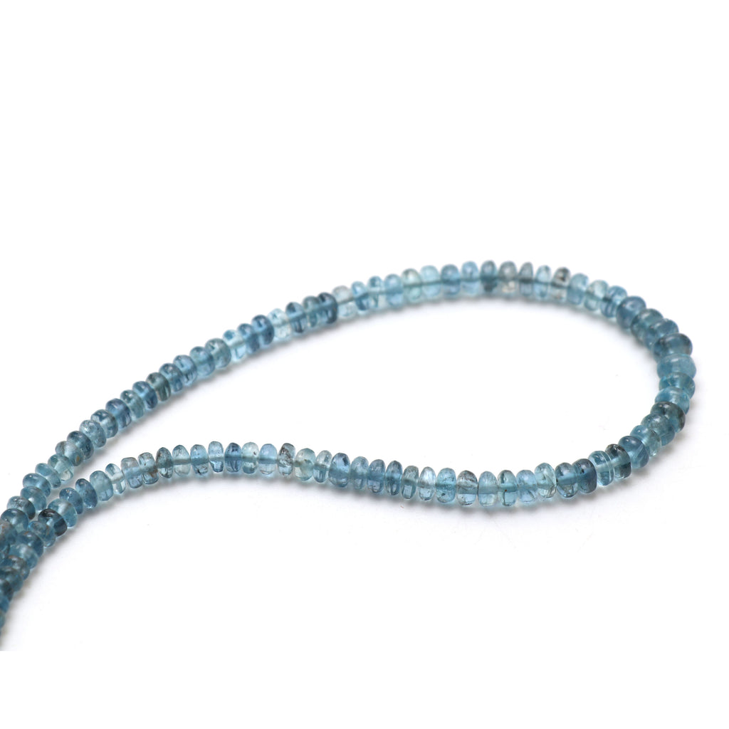 Aquamarine Smooth Rondelle Beads, 3.5 mm to 6.5 mm, Aquamarine Jewelry Handmade Gift for Women, 18 Inches Full Strand, Price Per Strand - National Facets, Gemstone Manufacturer, Natural Gemstones, Gemstone Beads, Gemstone Carvings