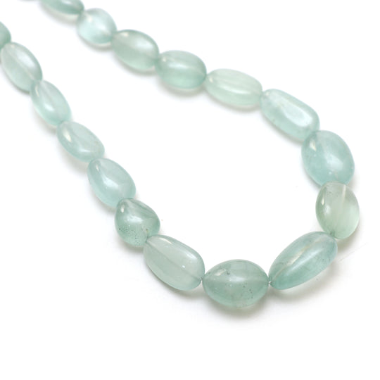 Aquamarine Smooth Tumble Beads, 9x11 mm to 14x21 mm, Aquamarine Jewelry Making Beads, 20 Inches Strand, Price Per Strand