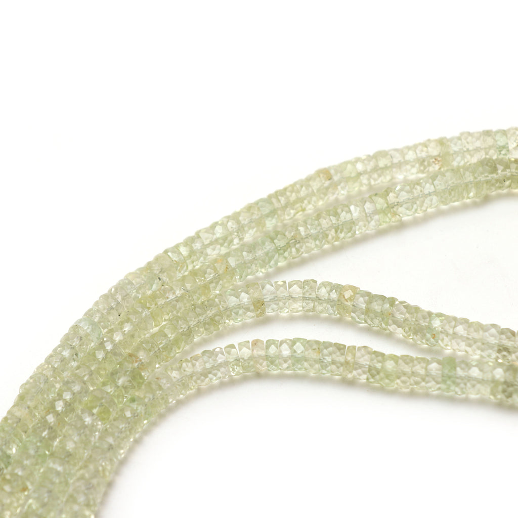 Aquamarine Faceted Tyre Beads, 5 mm to 7 mm, Aquamarine Jewelry Handmade Gift for Women, 18 Inches Full Strand, Price Per Strand - National Facets, Gemstone Manufacturer, Natural Gemstones, Gemstone Beads, Gemstone Carvings