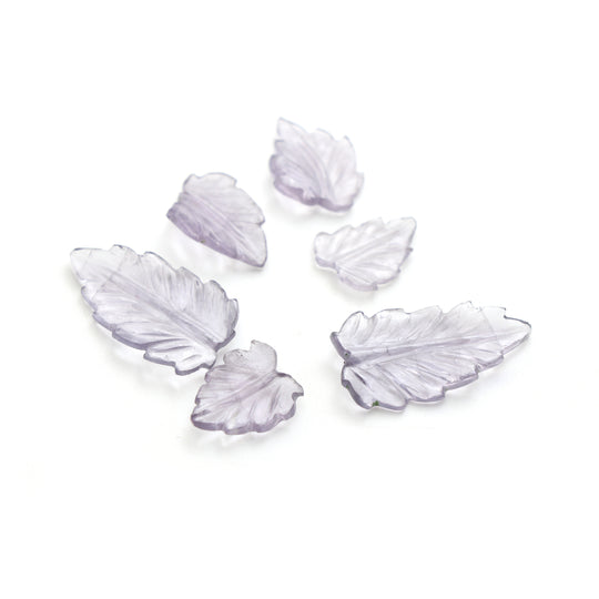 Natural Tourmaline Leaf Carving Loose Gemstone, 11x13 mm to 14x26 mm, Tourmaline Jewelry Handmade Gift For Women, Set of 6 Pieces