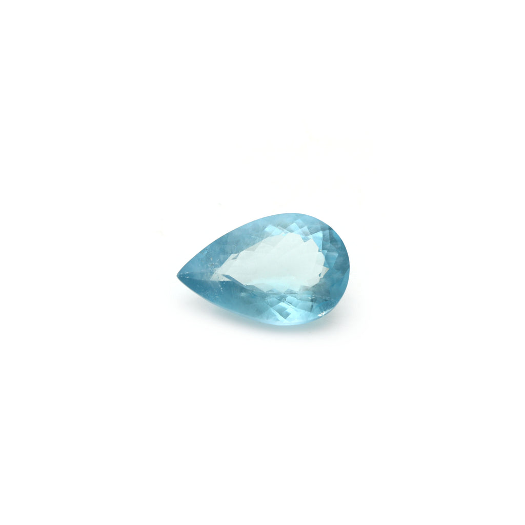 Aquamarine Faceted Pear Loose Gemstone, 21.5x14 mm, Aquamarine Jewelry Handmade Gift for Women, 1 Piece - National Facets, Gemstone Manufacturer, Natural Gemstones, Gemstone Beads