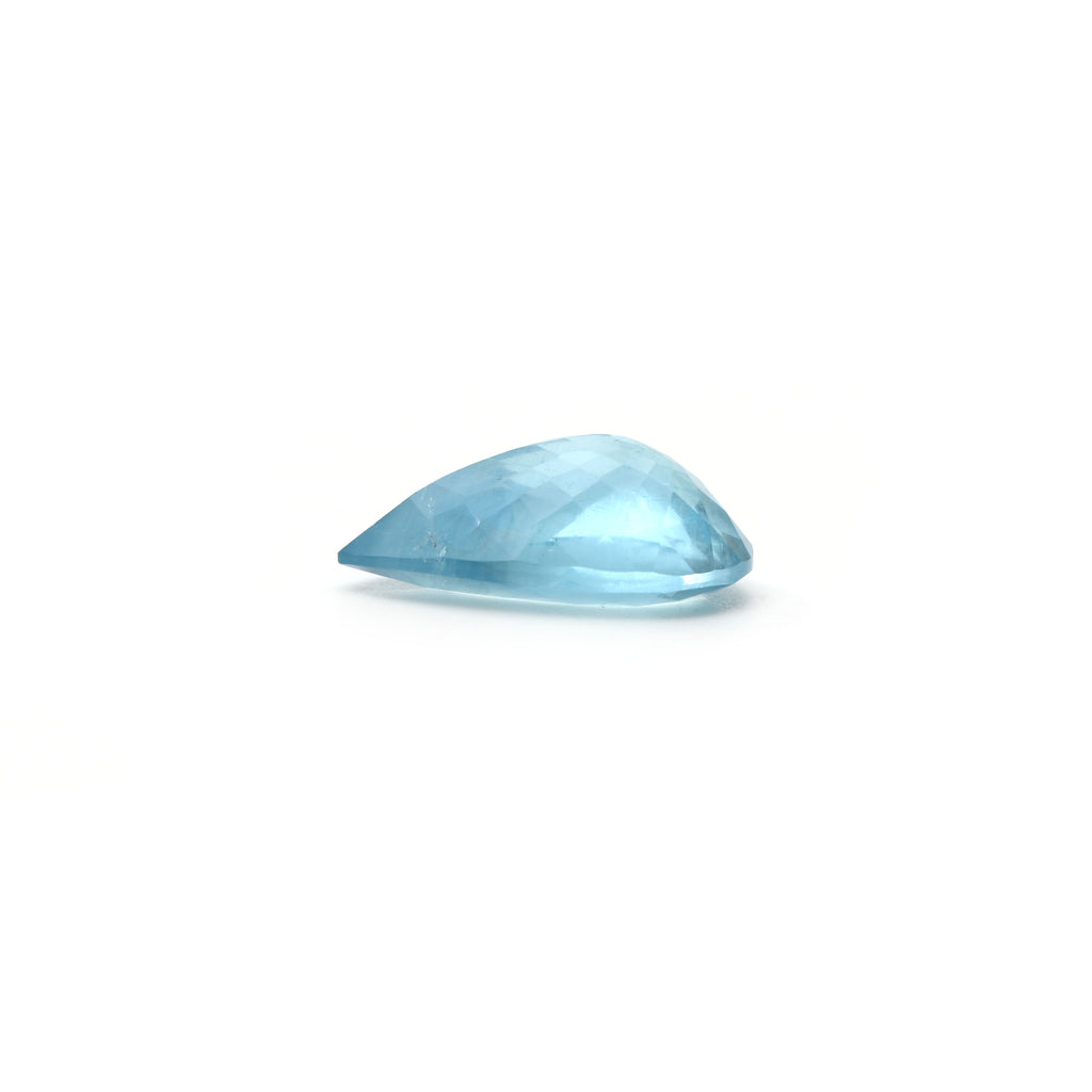 Aquamarine Faceted Pear Loose Gemstone, 21.5x14 mm, Aquamarine Jewelry Handmade Gift for Women, 1 Piece - National Facets, Gemstone Manufacturer, Natural Gemstones, Gemstone Beads