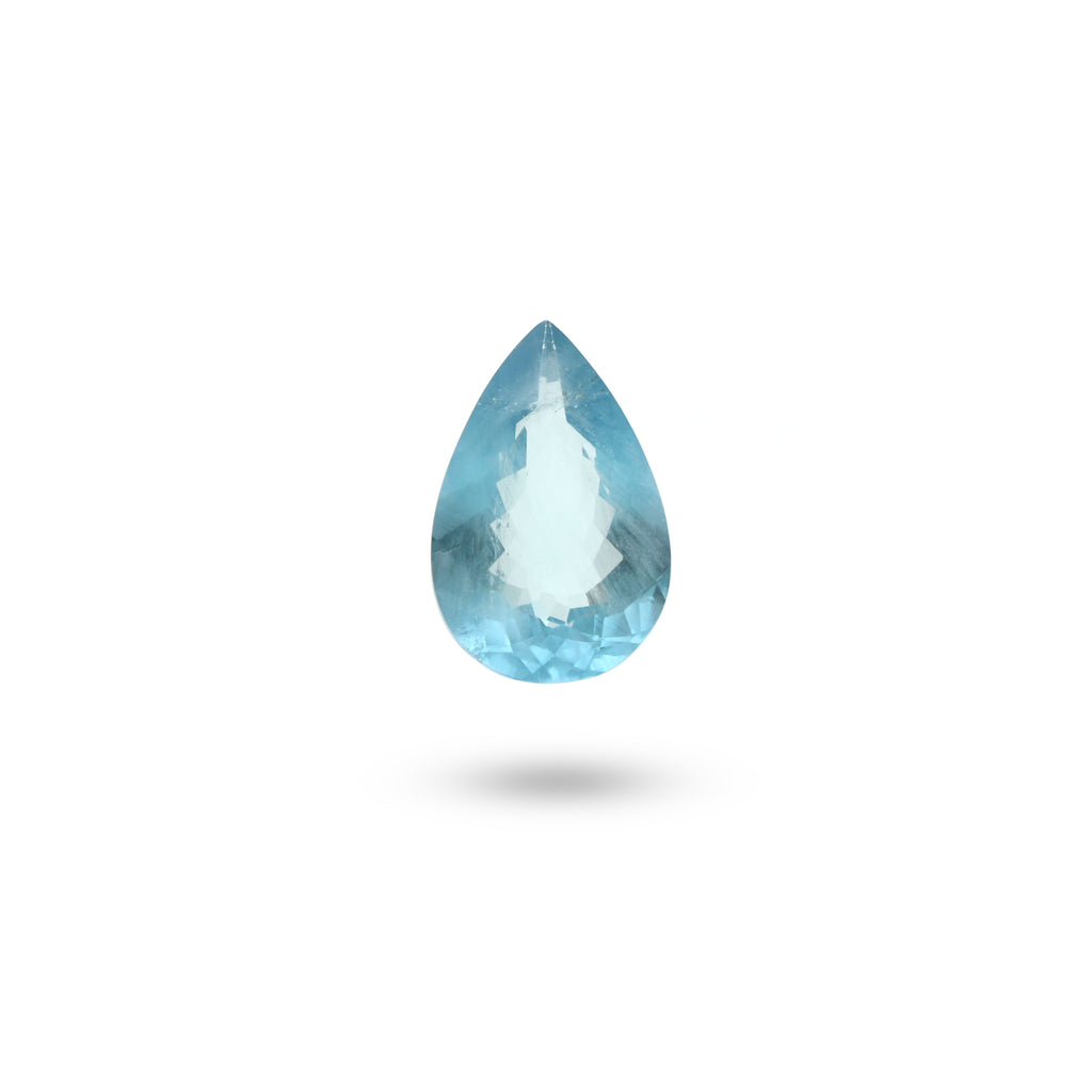 Aquamarine Faceted Pear Loose Gemstone, 21.5x14 mm, Aquamarine Jewelry Handmade Gift for Women, 1 Piece - National Facets, Gemstone Manufacturer, Natural Gemstones, Gemstone Beads