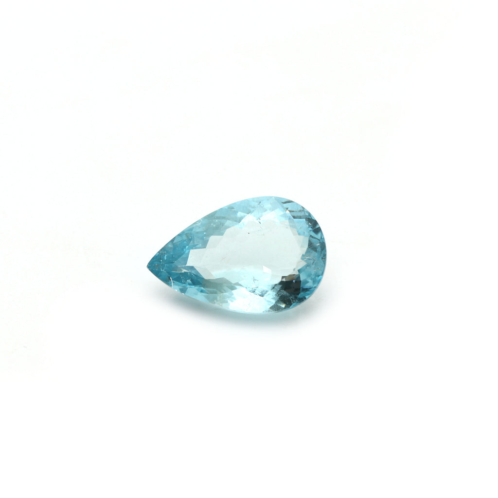 Aquamarine Faceted Pear Loose Gemstone, 21.5x14 mm, Aquamarine Jewelry Handmade Gift for Women, 1 Piece - National Facets, Gemstone Manufacturer, Natural Gemstones, Gemstone Beads