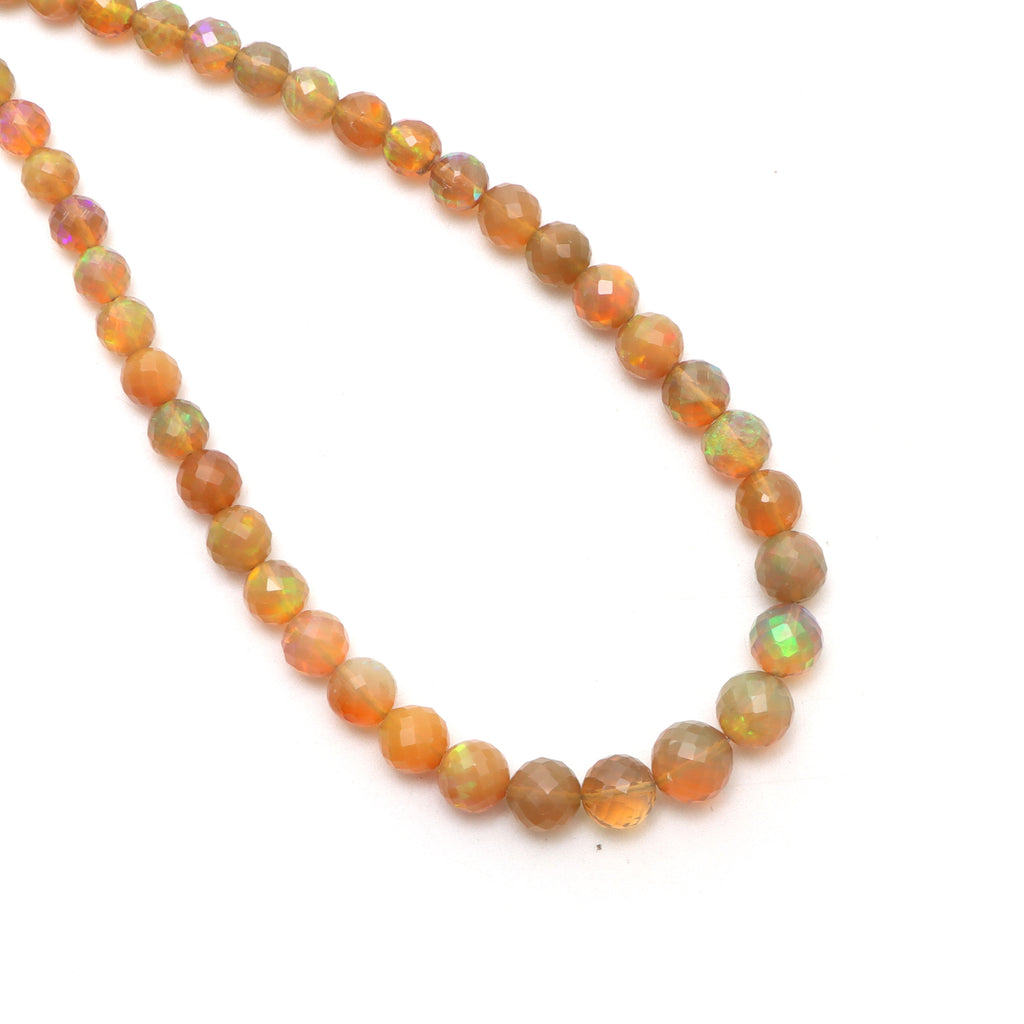 Ethiopian Opal Faceted Round Balls Beads