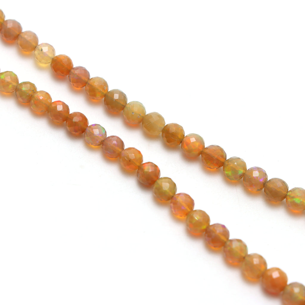 Ethiopian Opal Faceted Round Balls Beads