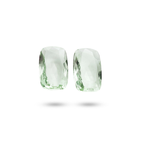 Natural Aquamarine Faceted Rectangle Loose Gemstone, 13x20 mm, Aquamarine Jewelry Making Gemstone, Pair ( 2 Pieces )