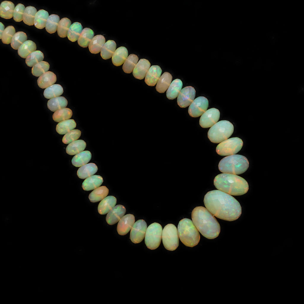 Ethiopian Opal Faceted Rondelle Beads