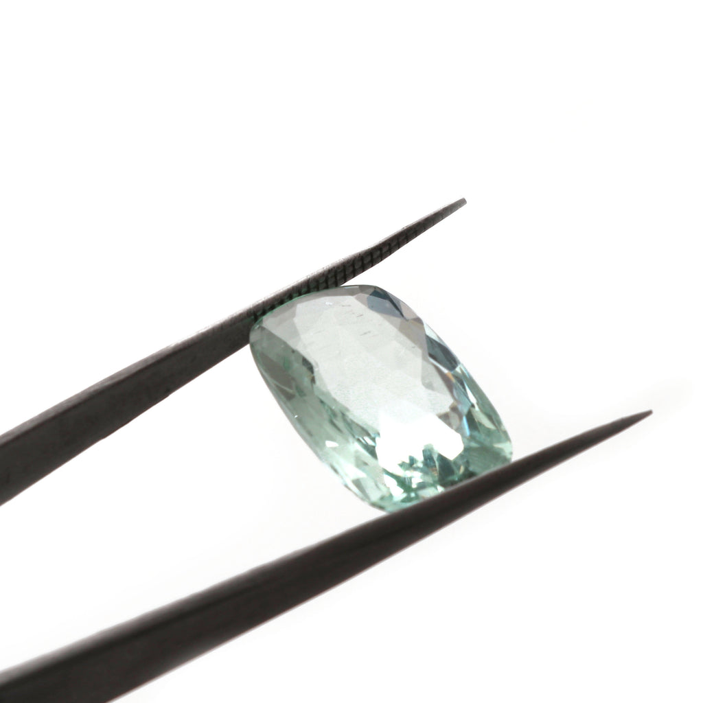 Natural Aquamarine Faceted Rectangle Loose Gemstone, 13x20 mm, Aquamarine Jewelry Making Gemstone, Pair ( 2 Pieces ) - National Facets, Gemstone Manufacturer, Natural Gemstones, Gemstone Beads