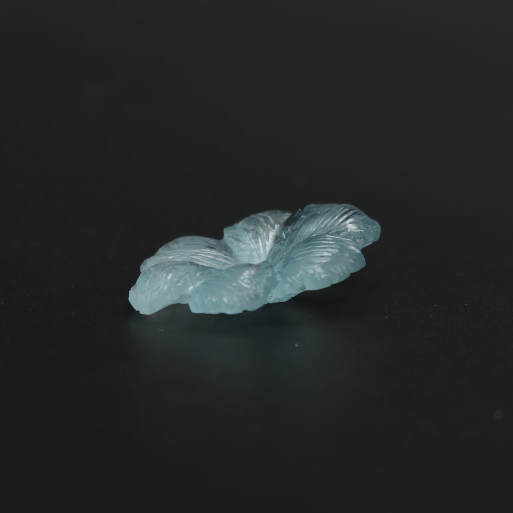 Natural Aquamarine Flower Carving Loose Gemstone, 20x26 mm, Aquamarine Flower, Aquamarine Carving Jewelry Making Gemstone, 1 Piece - National Facets, Gemstone Manufacturer, Natural Gemstones, Gemstone Beads, Gemstone Carvings