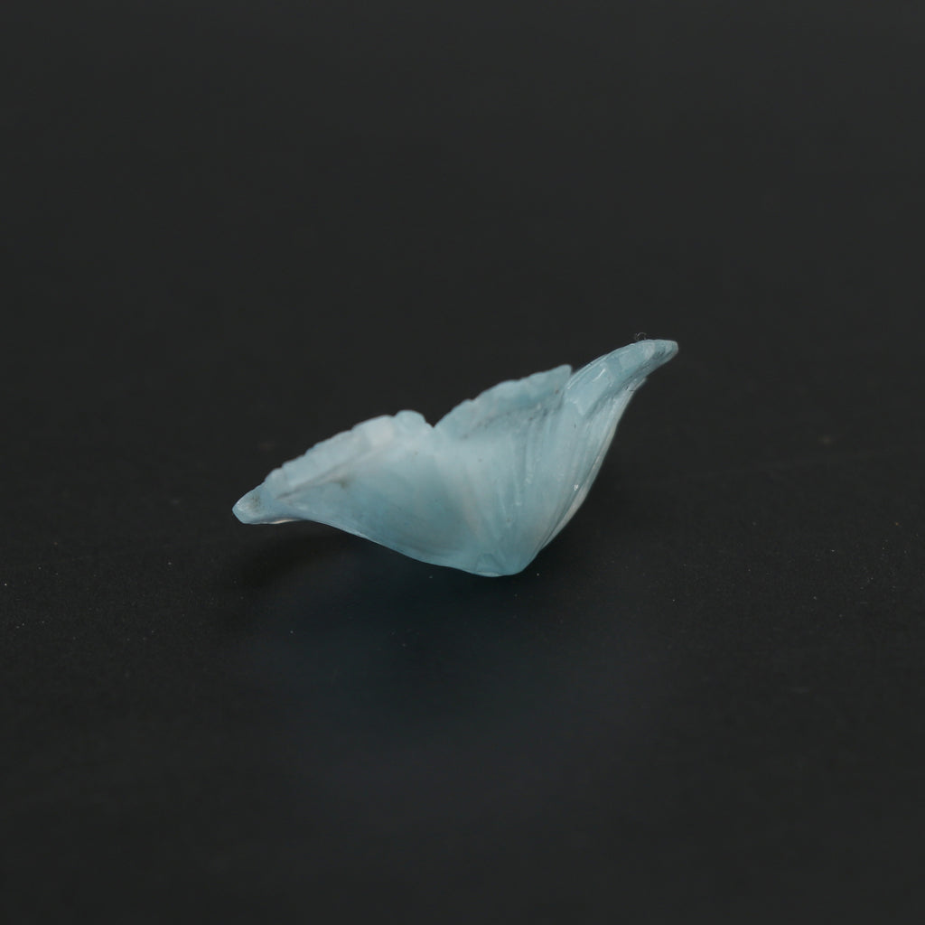 Natural Aquamarine Flower Carving Loose Gemstone, 21.5x30 mm, Aquamarine Flower, Aquamarine Carving Jewelry Making Gemstone, 1 Piece - National Facets, Gemstone Manufacturer, Natural Gemstones, Gemstone Beads, Gemstone Carvings