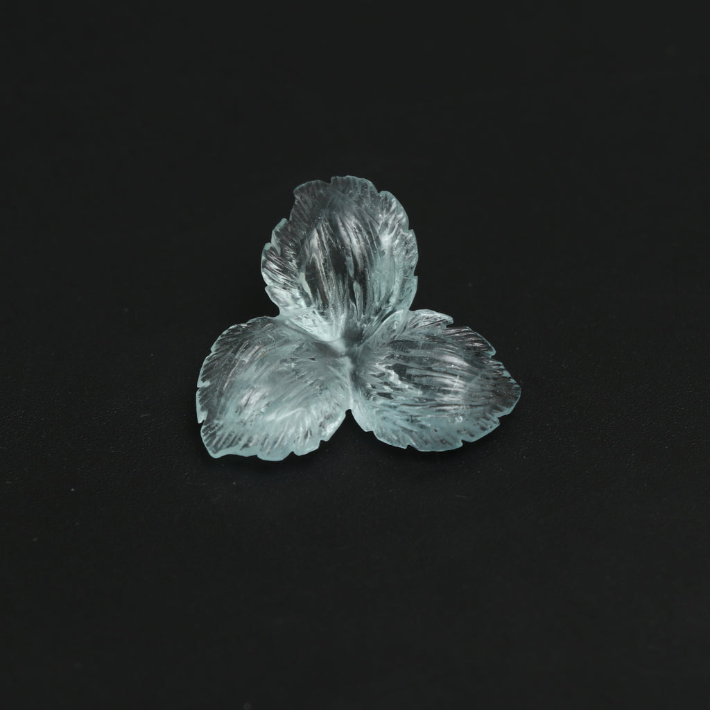 Natural Aquamarine Flower Carving Loose Gemstone, 23x23 mm, Aquamarine Flower, Aquamarine Carving Jewelry Making Gemstone, 1 Piece - National Facets, Gemstone Manufacturer, Natural Gemstones, Gemstone Beads, Gemstone Carvings